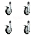 Service Caster Regency Work Table Total Locking Caster Replacement Set REG-SCC-EXTTL20S514-PPUB-BLK-112-4